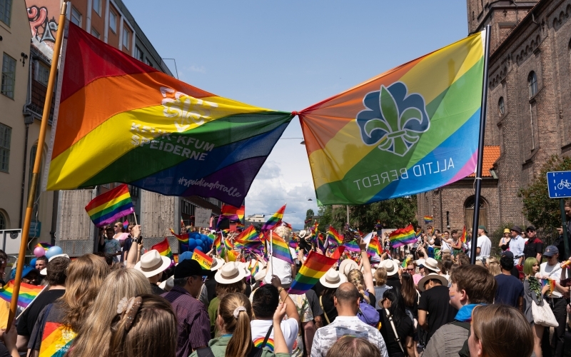 Pride parade Speiderne